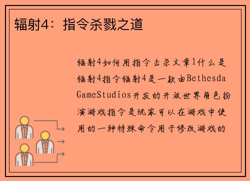 辐射4：指令杀戮之道